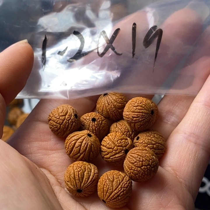文玩核桃手串秦岭野生龙纹桃核12