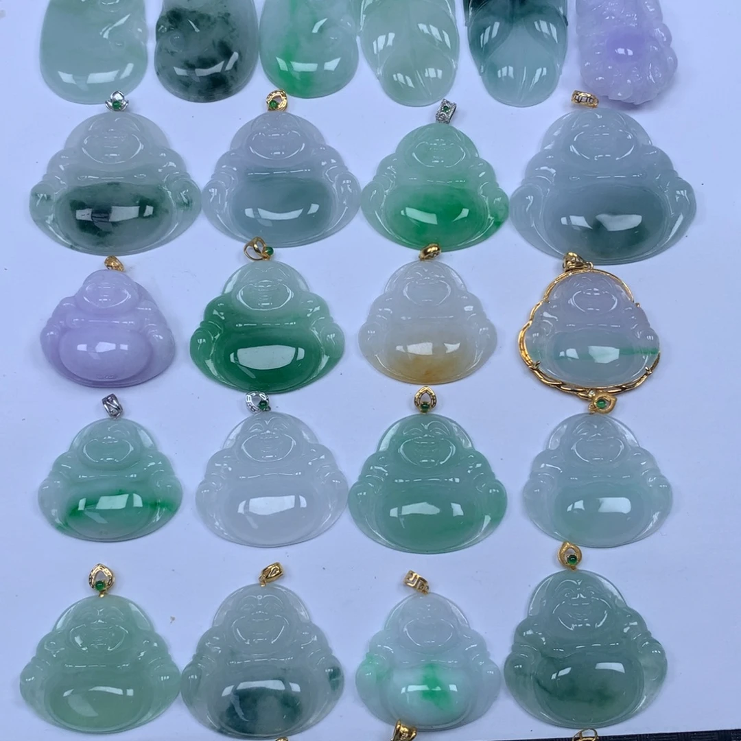翡翠未镶嵌颈饰天然
