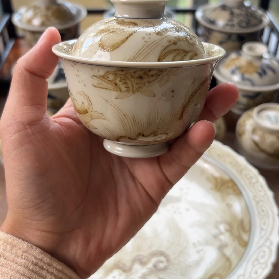 瓷片景德镇手绘茶器