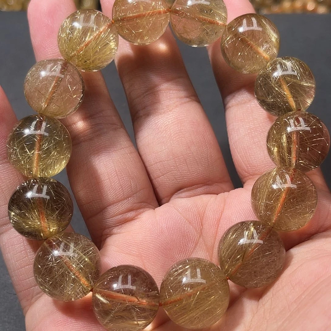 悦***奋水晶手串未镶嵌金发