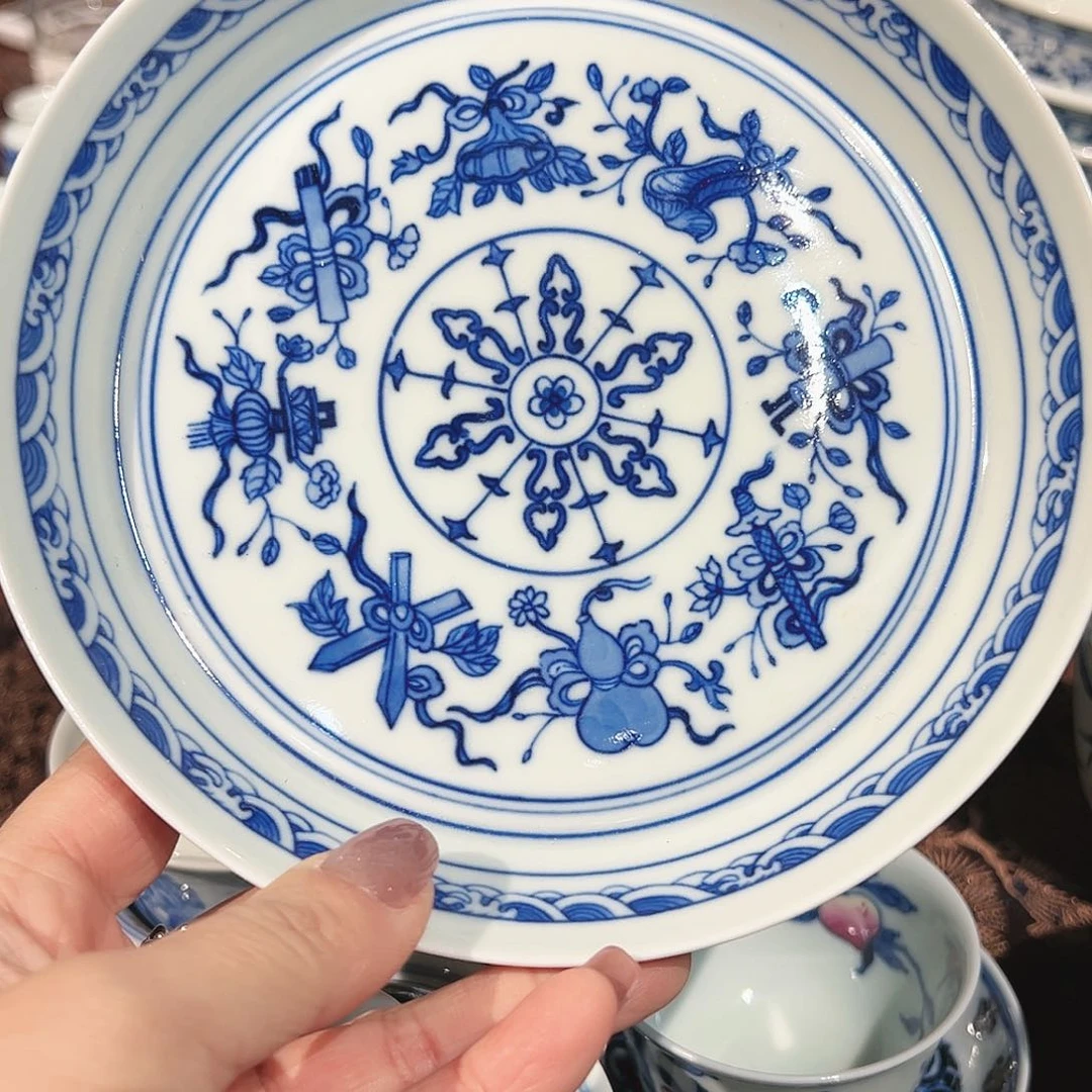 青花八宝壶承柴窑