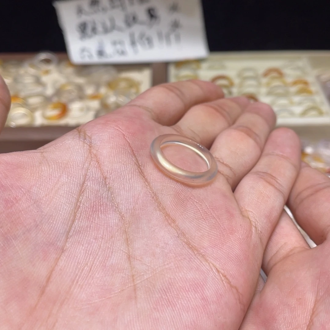 玛瑙/玉髓未镶嵌戒指20号港16