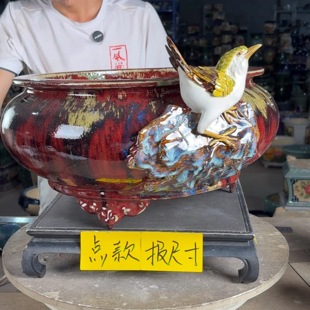 一风堂石湾花盆 内30*15