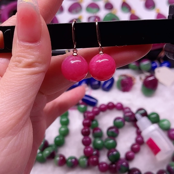 红宝石蔷薇银S925镶嵌