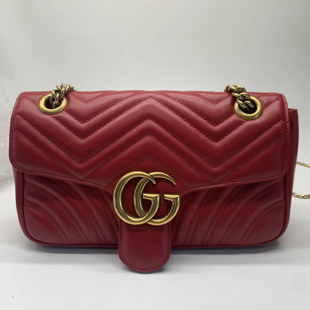 99新 GUCCI/古驰 GGMarmont马蒙金标Logodx1688