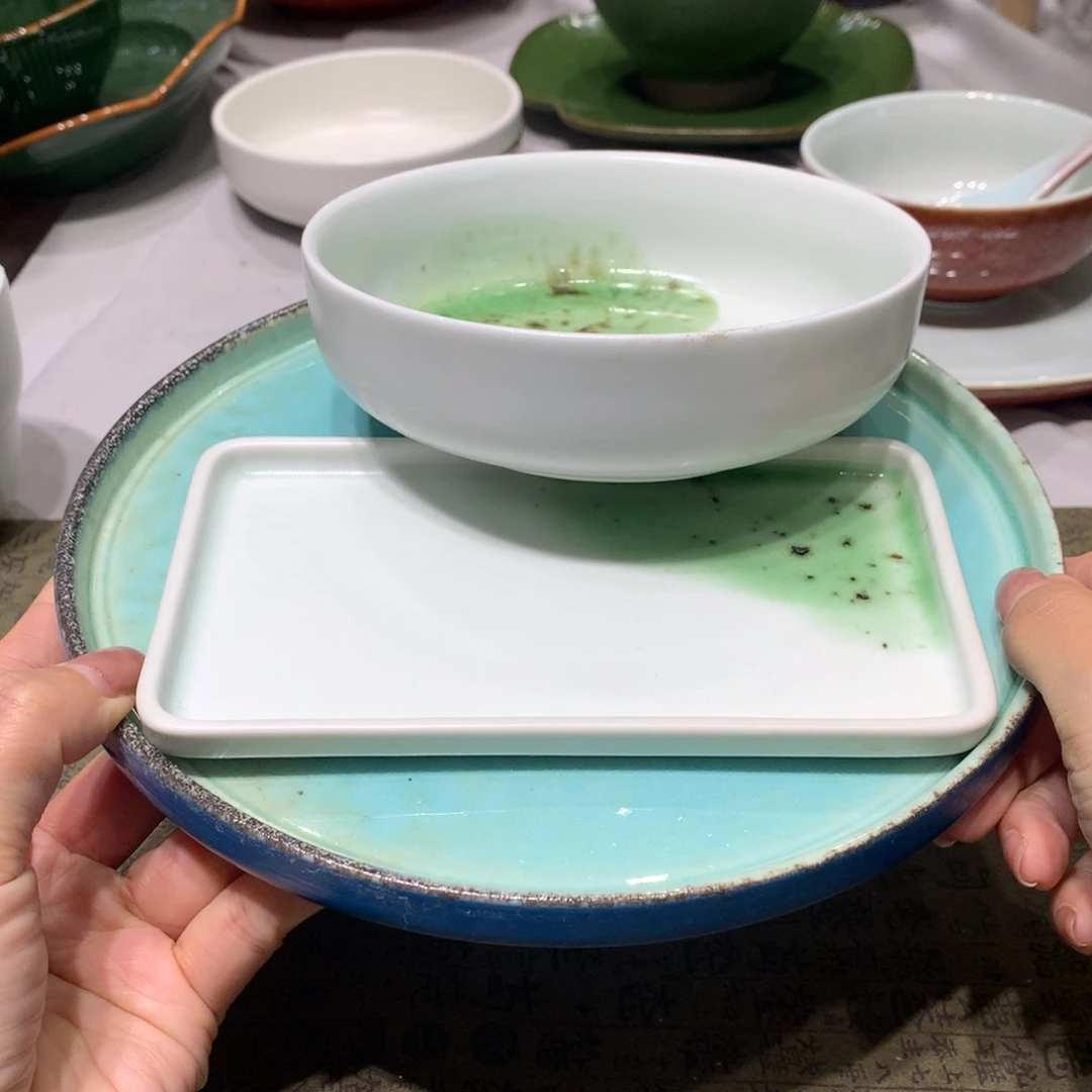 陶景德镇粗陶复古盘碗微瑕