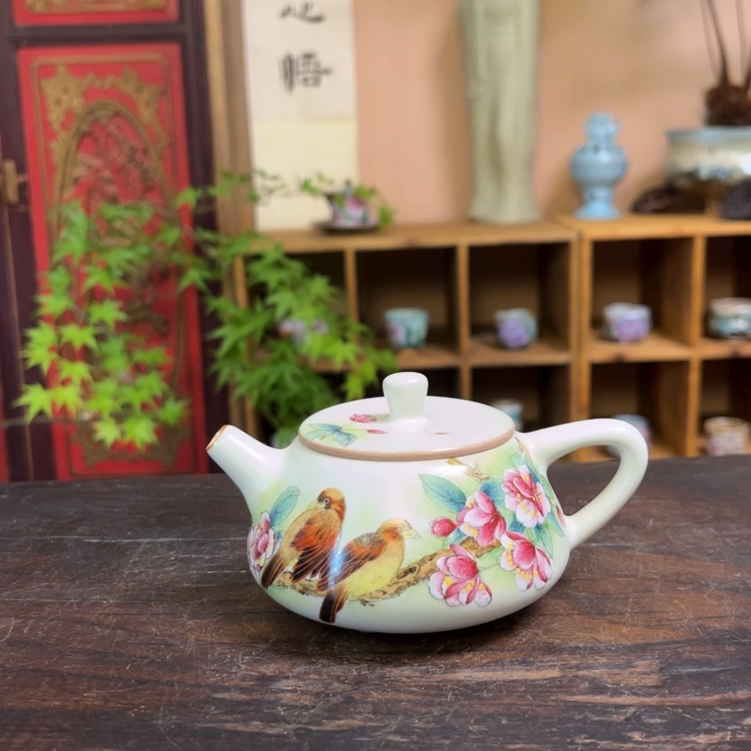 杯柴烧手工手绘陶瓷