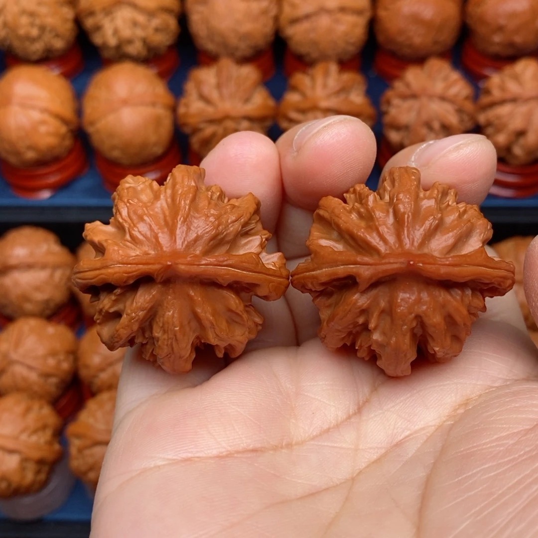 把件文玩核桃手捻火焰八棱