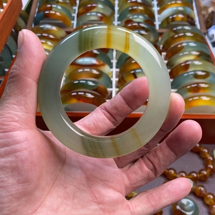 风***灵蛇纹石玉未镶嵌手镯手串戒指吊坠