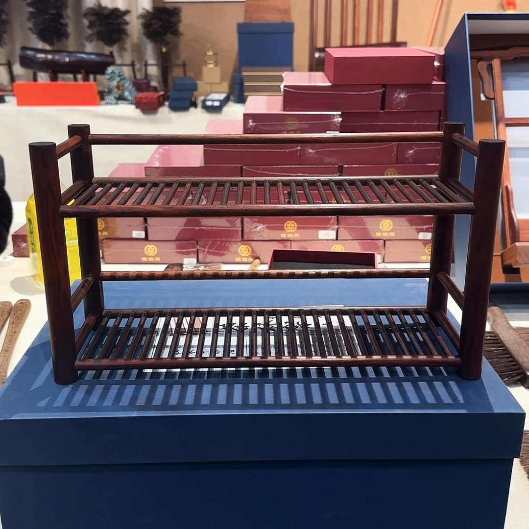 红酸枝木类家具發*❗双层茶杯架