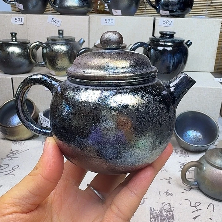 杯建水紫陶紫泥柴烧壶