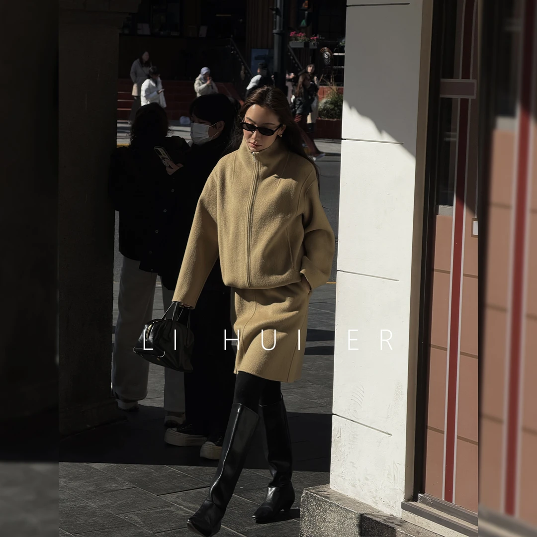 Li Hui Er 李慧儿【比利时沙丘】冬季时尚外套背心裙套装LL0251321