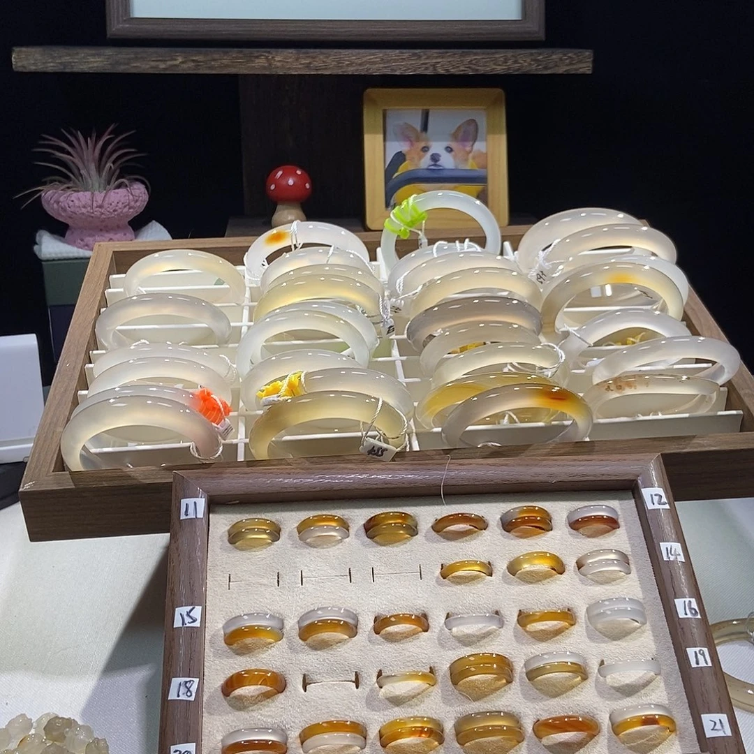 茶***子手镯玛瑙/玉髓合金251