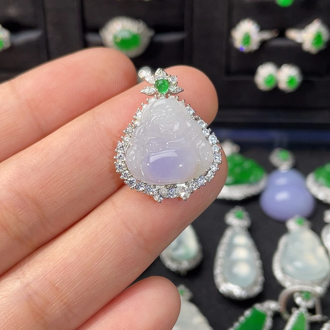 翡翠银S925镶嵌颈饰