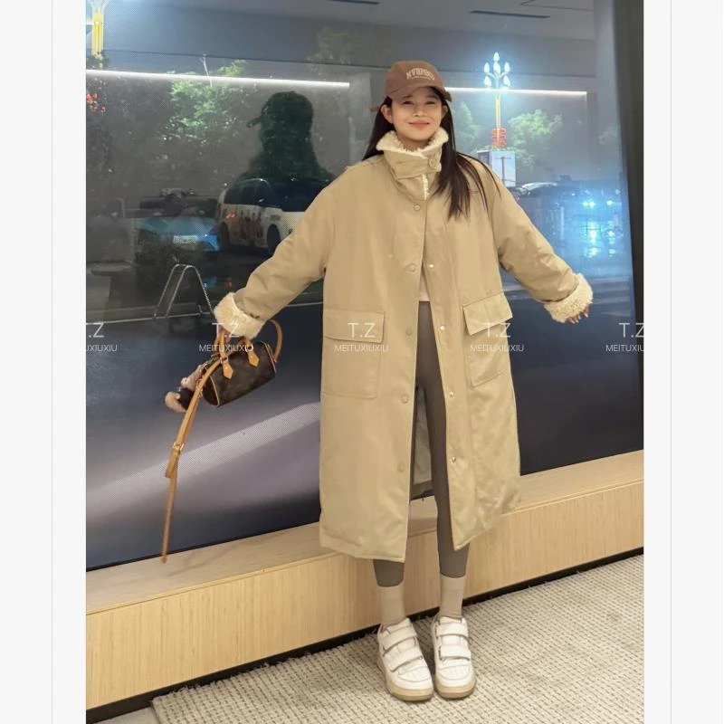 【婷子定制】~150小个子改版冬款韩系加厚内胆90白鸭绒派克服D2805