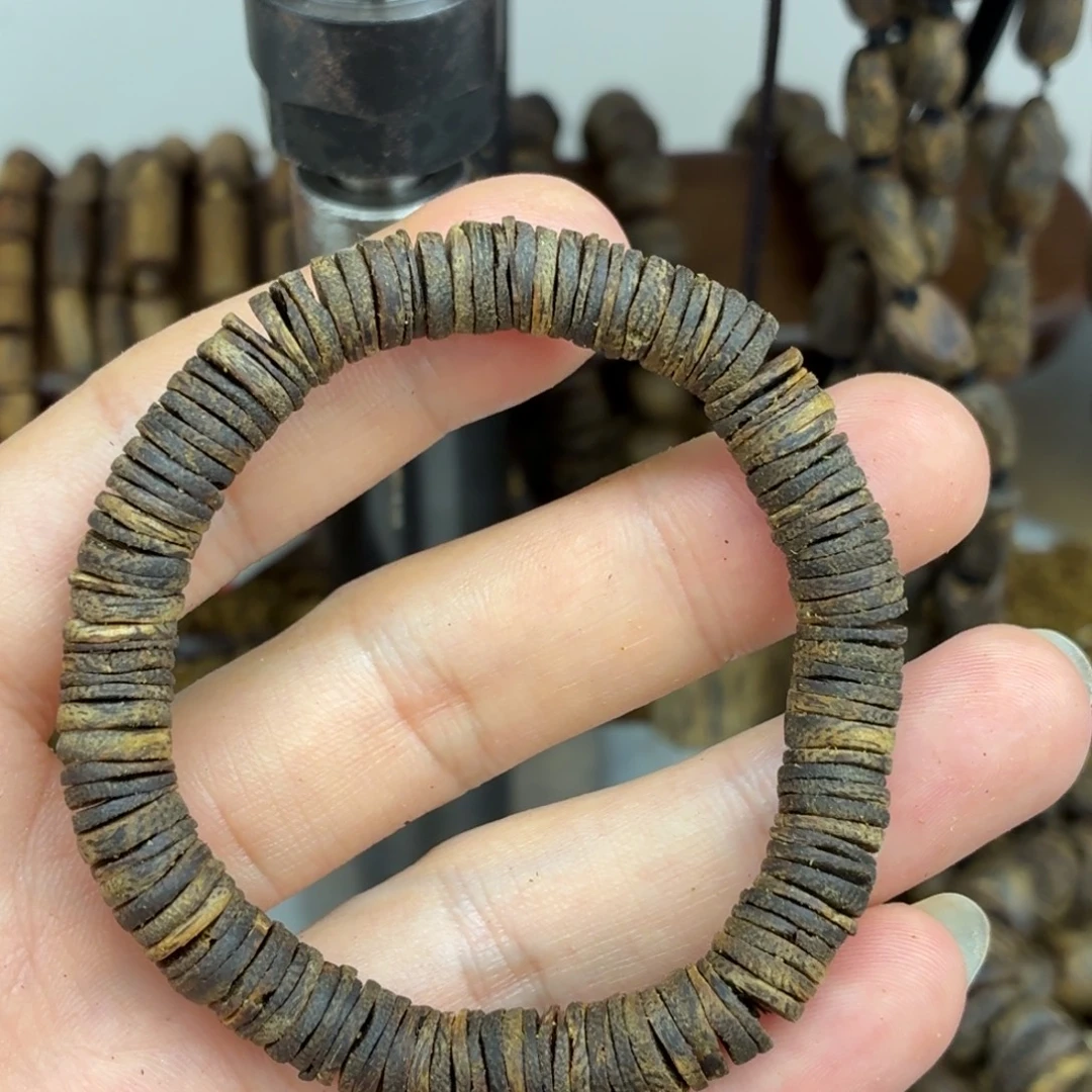 手串沉香药片珠8克