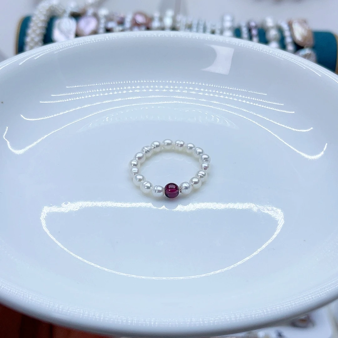 未镶嵌戒指淡水珍珠