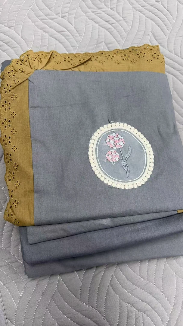 双层纱四件套系列母婴级宽边断角