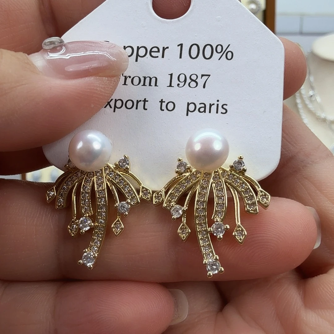 未镶嵌淡水珍珠耳饰