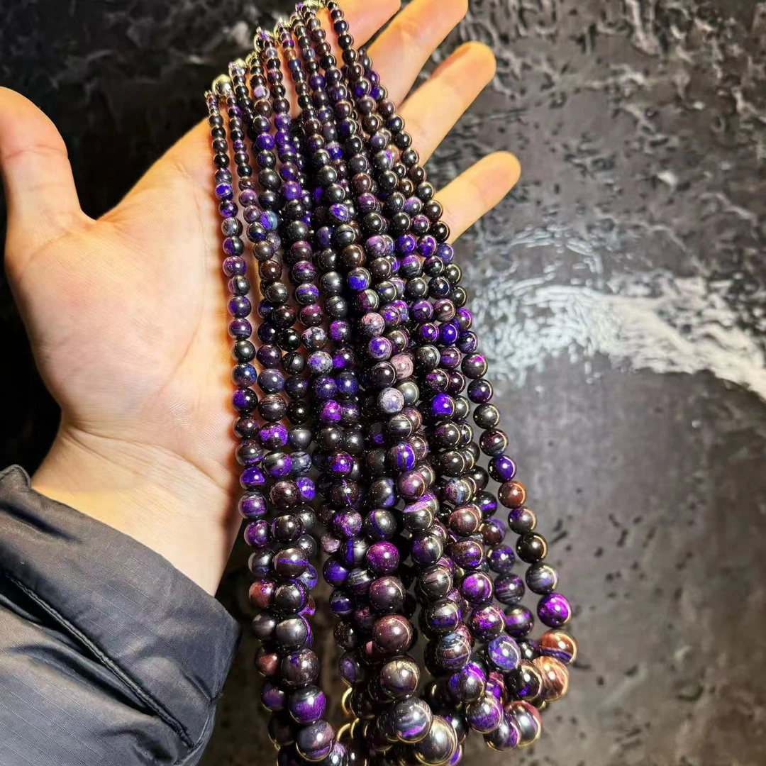 【皇后甄选】SJL055 舒俱来丝绒紫圆珠塔链-多样性发其一