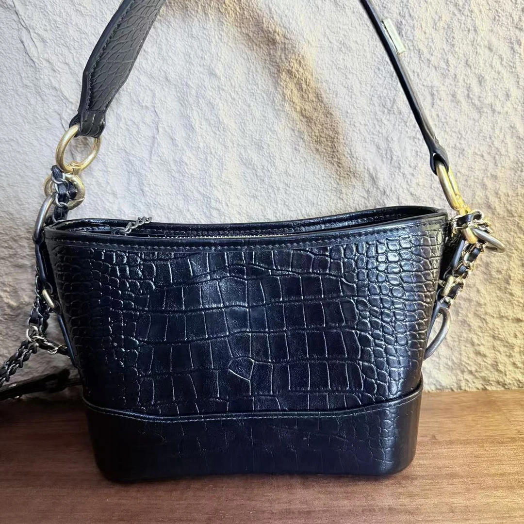 工匠打造真皮女包流浪 黑色   0437