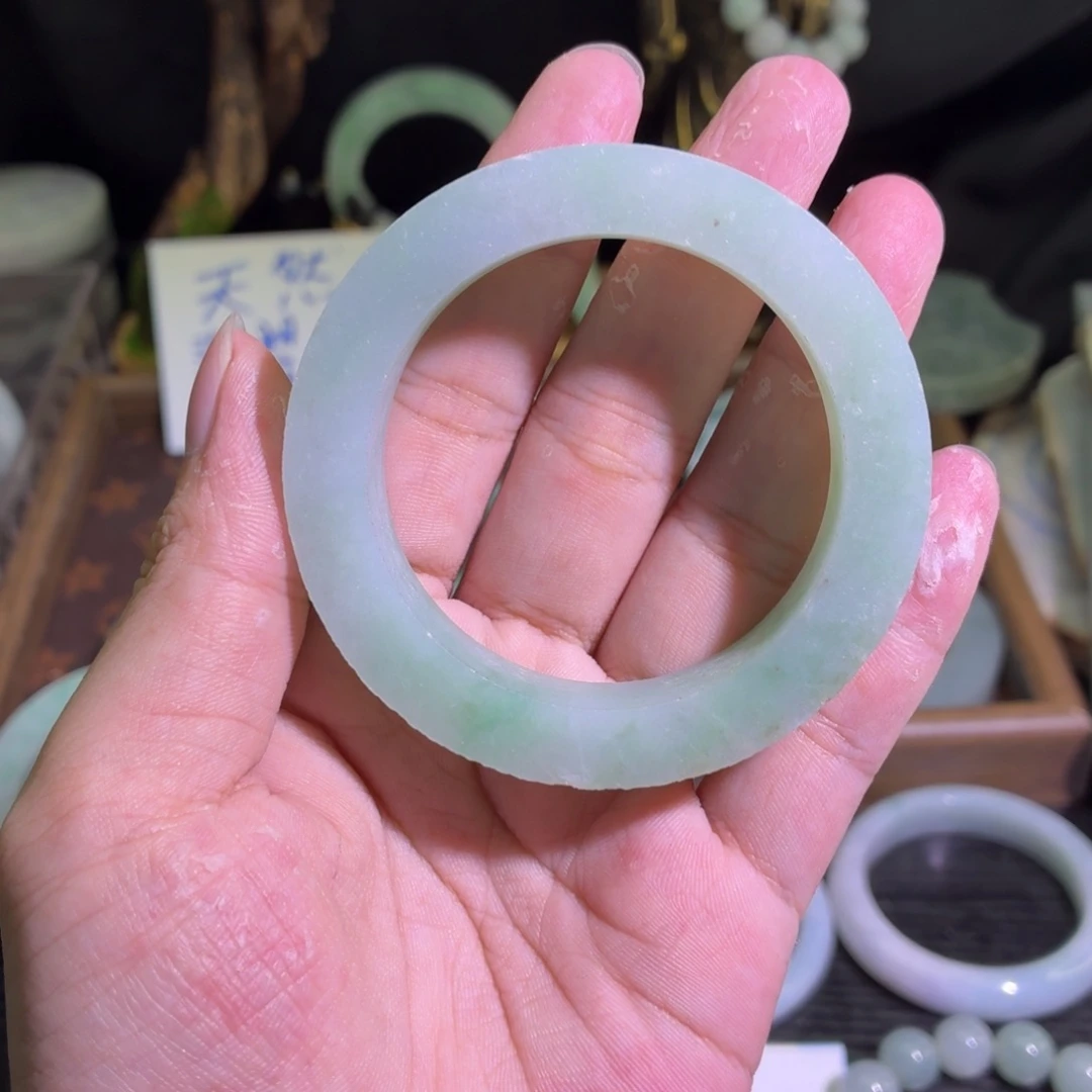 定制翡翠未镶嵌翡翠A货毛胚手镯定制