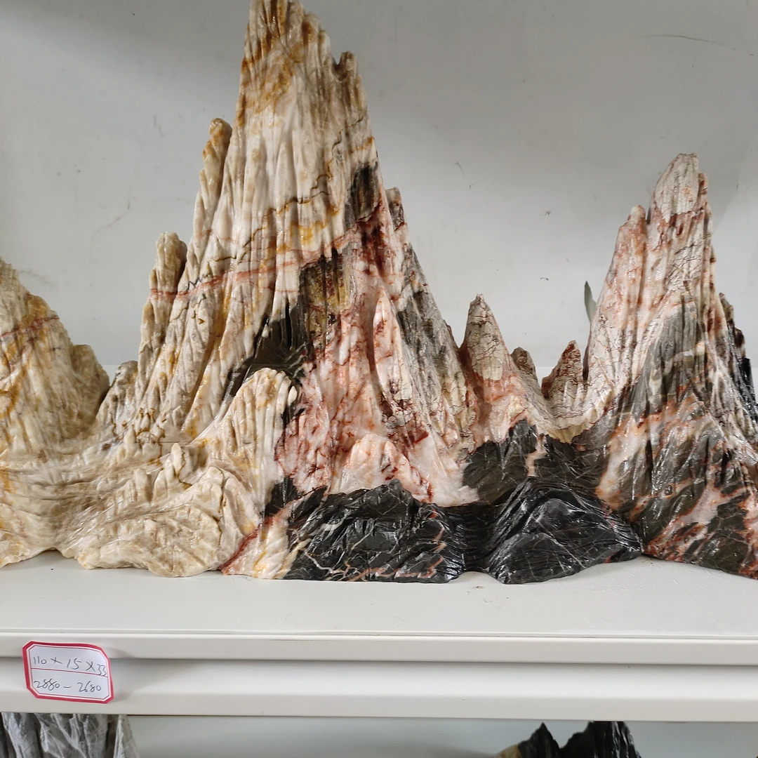 福利小山峰盆景雪山微景观适合鱼缸造景
