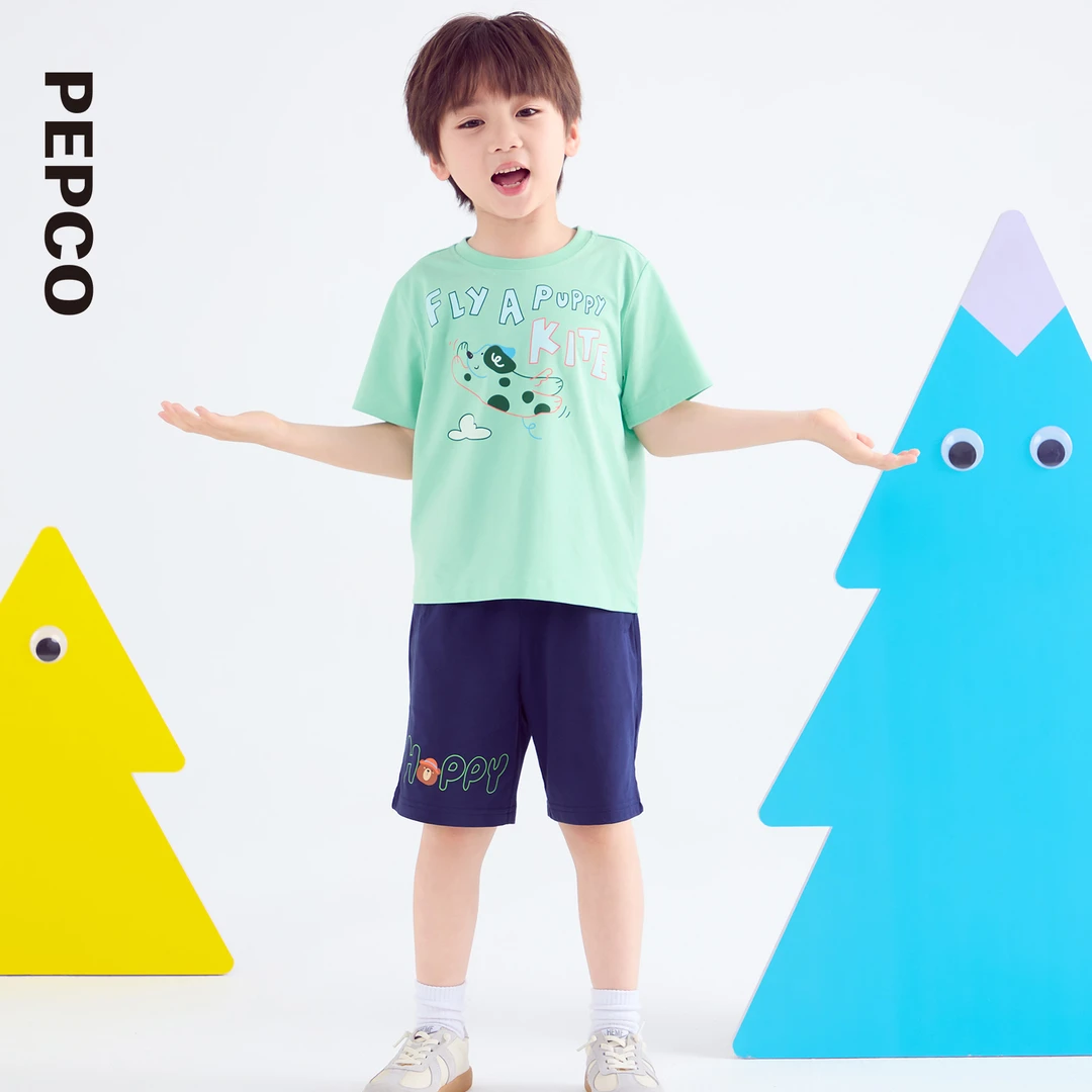 小猪班纳童装2025夏装儿童短袖T恤小童男童圆领上衣潮752525105