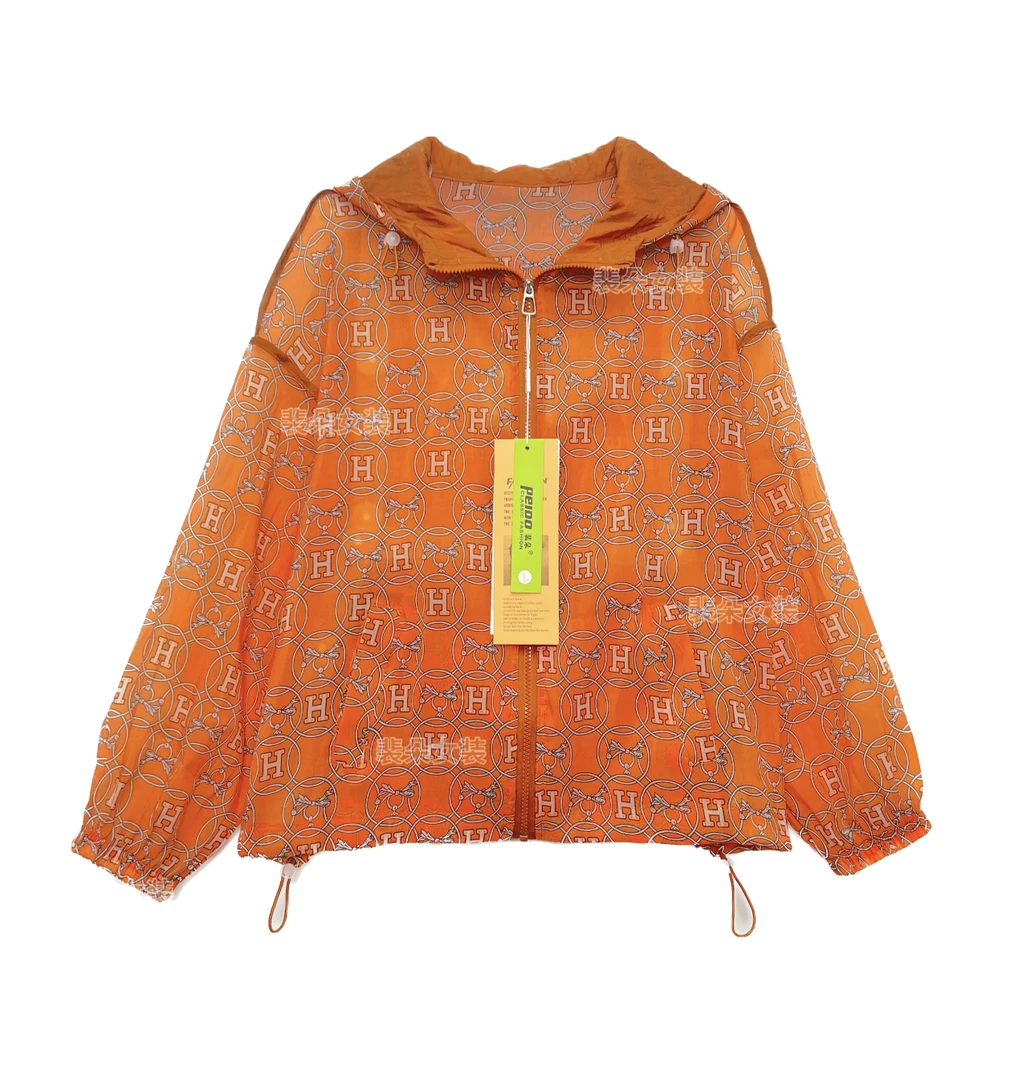 【橙色H】Y827橙色H轻奢暮云纱薄款防晒防紫外线UF50+防晒衣