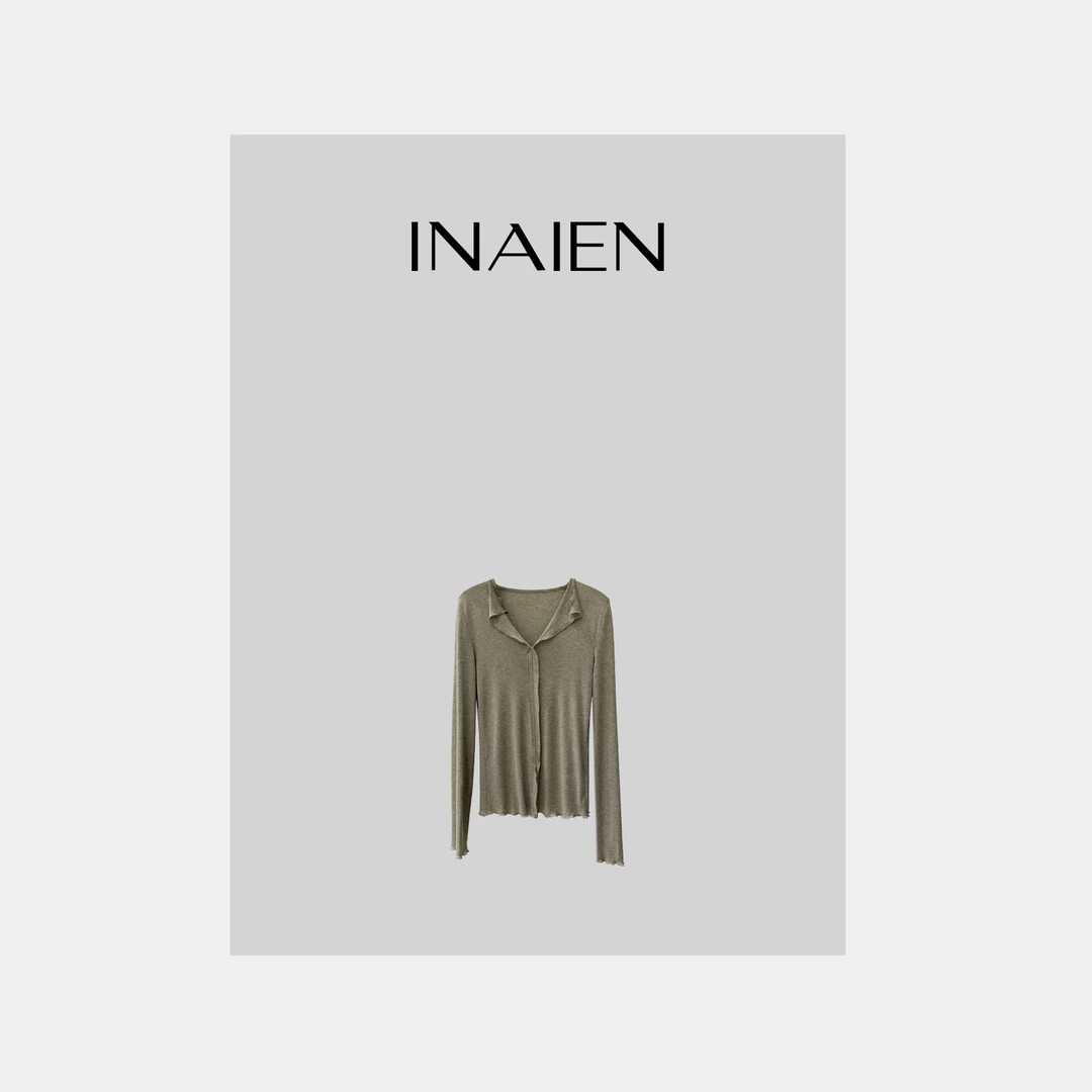 【INAIEN】线上款“波”光粼粼波边上衣 P8331 （清仓）