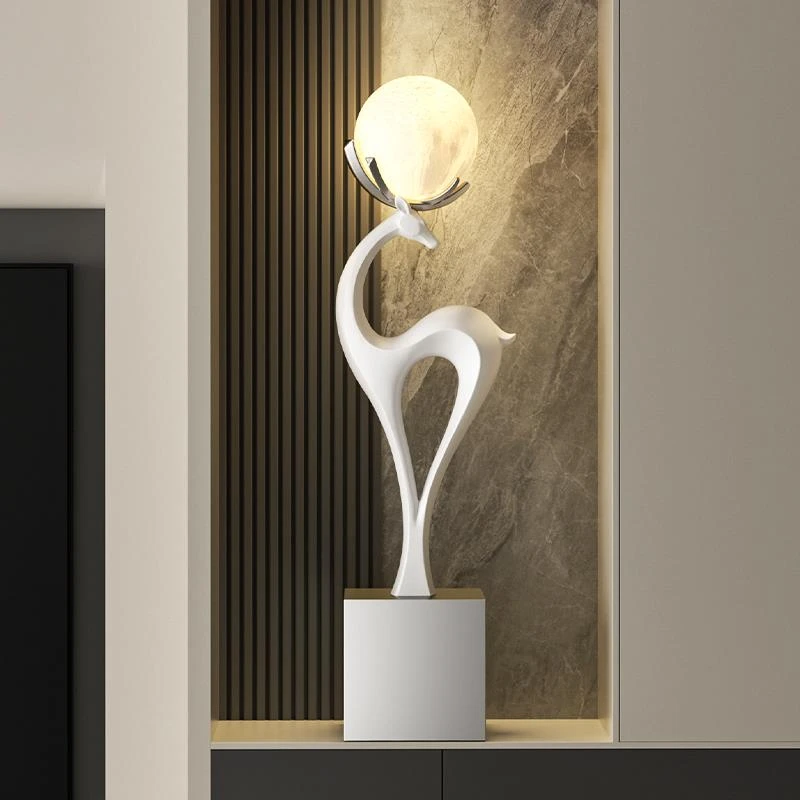 FAVMARTHA创意鹿电视柜旁边落地摆件圣诞礼物沙发旁玄关高级感乔