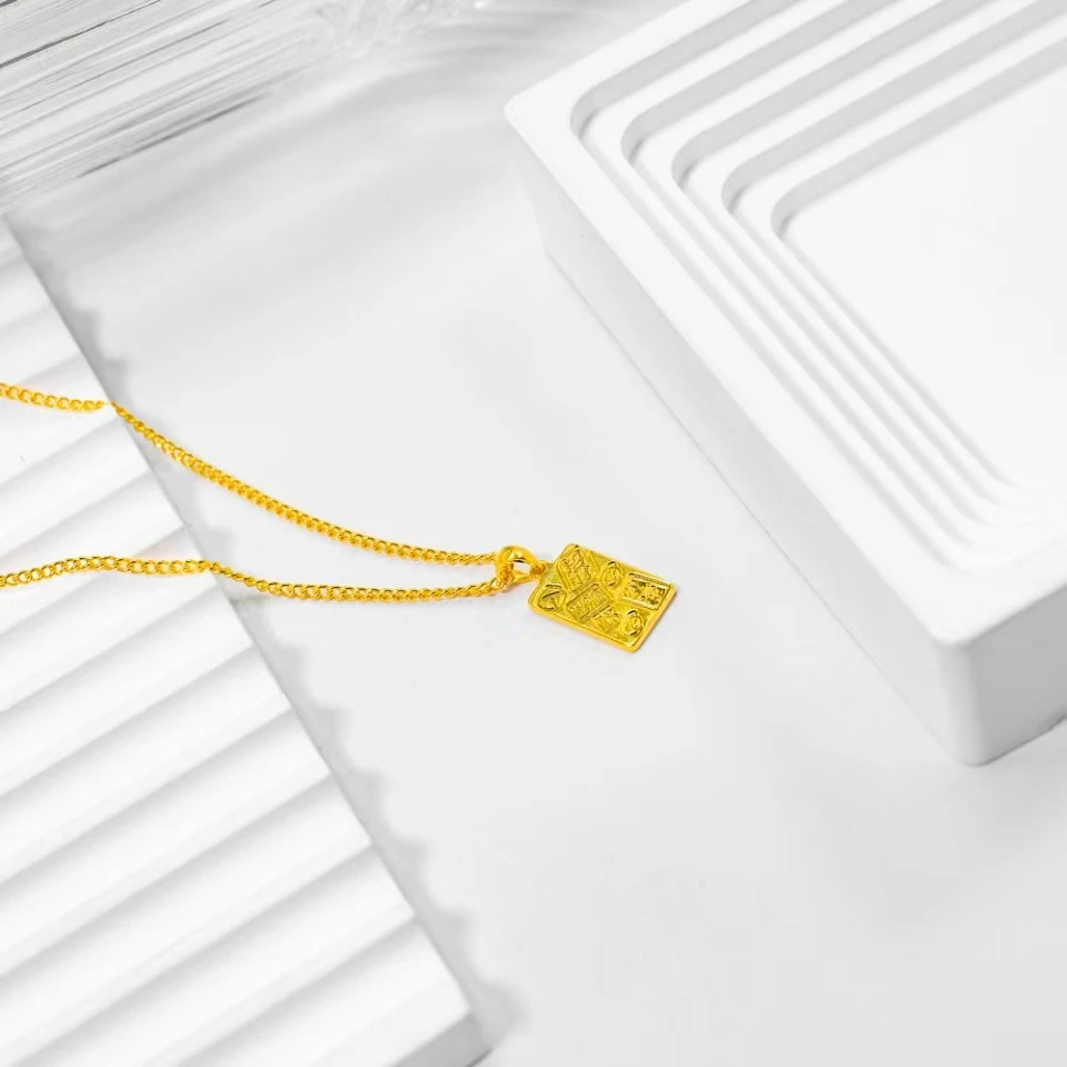 链子足银 方牌细链