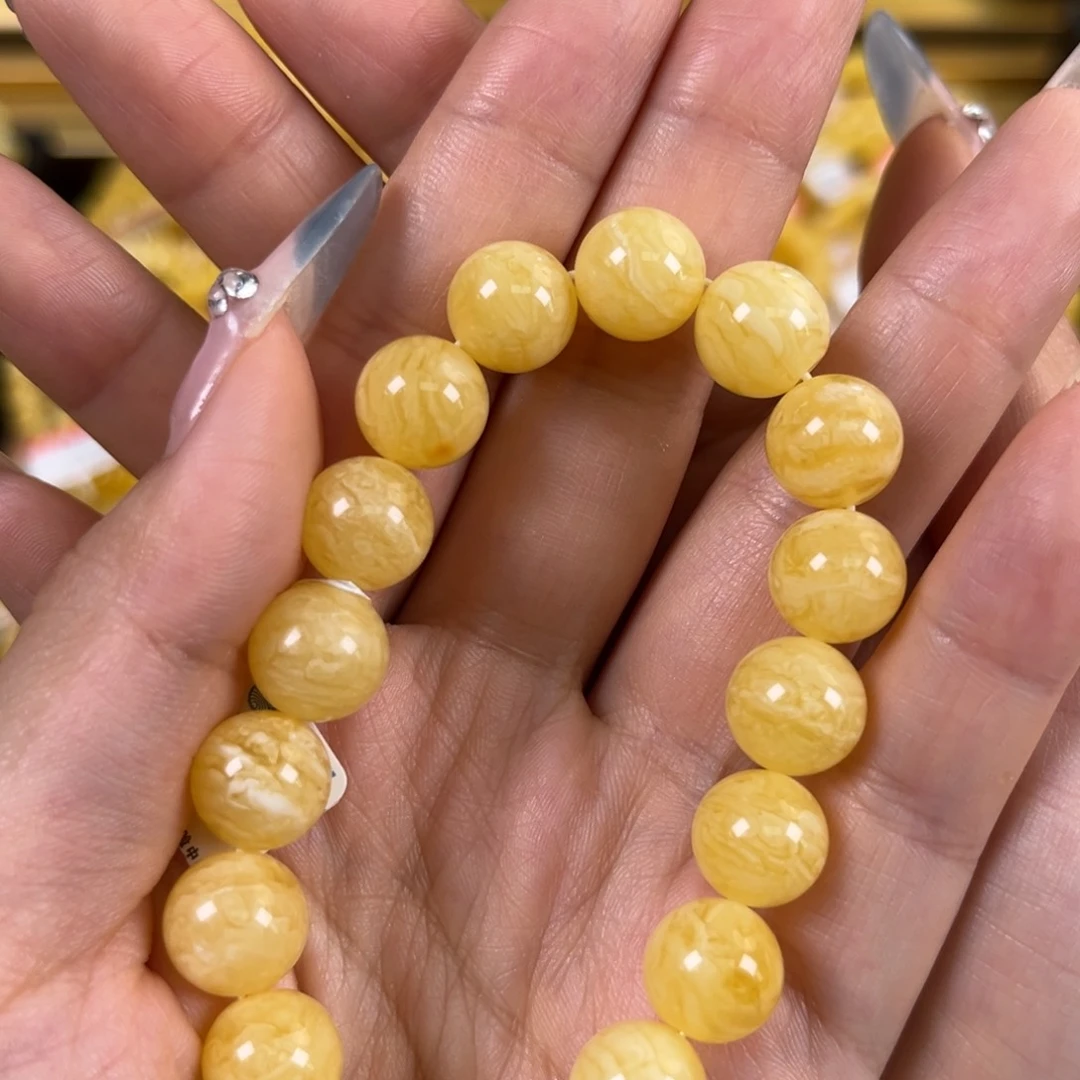 裸石琥珀未镶嵌浓蜡虎皮纹11+