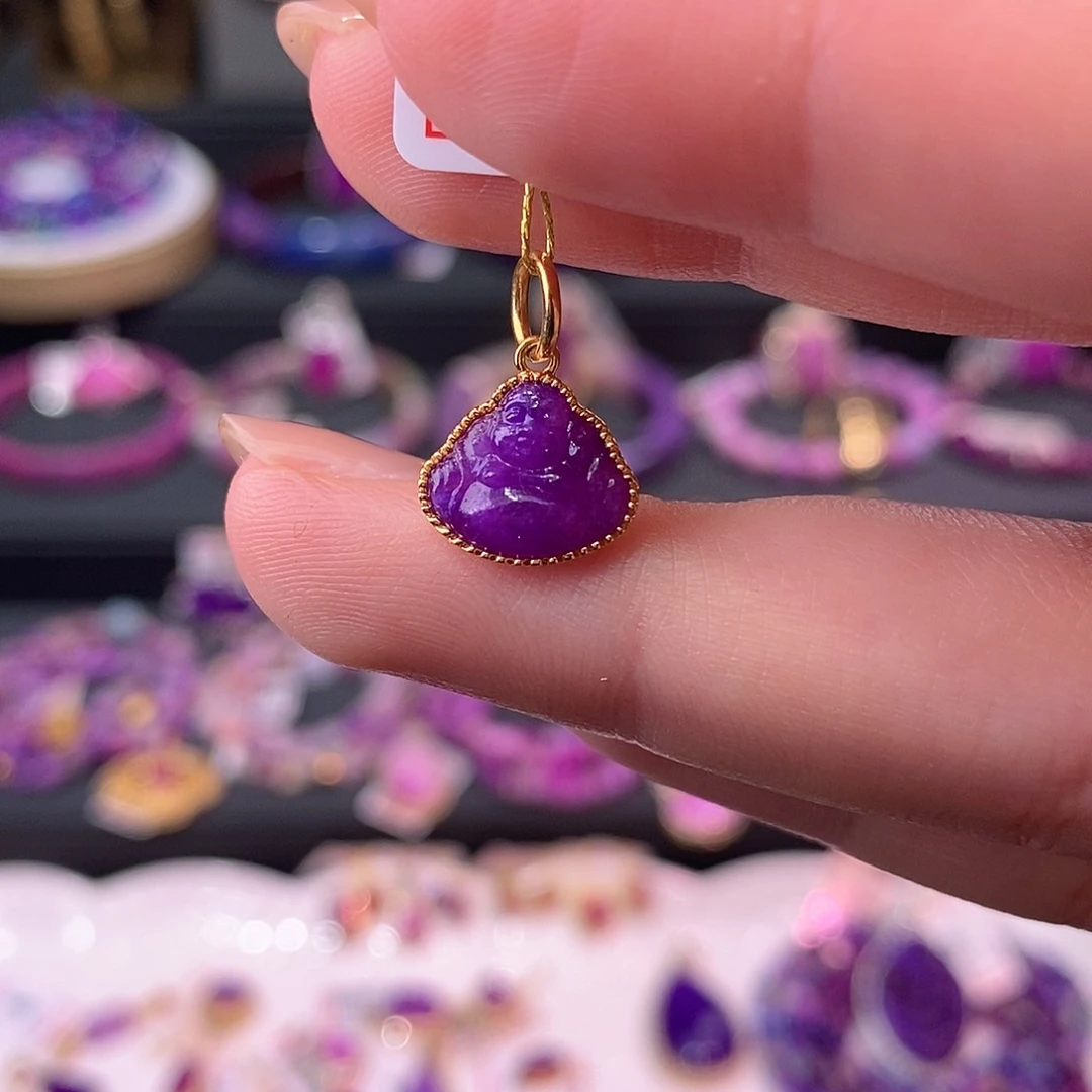 苏纪石（舒俱来）18K金镶嵌吊坠(不含链)