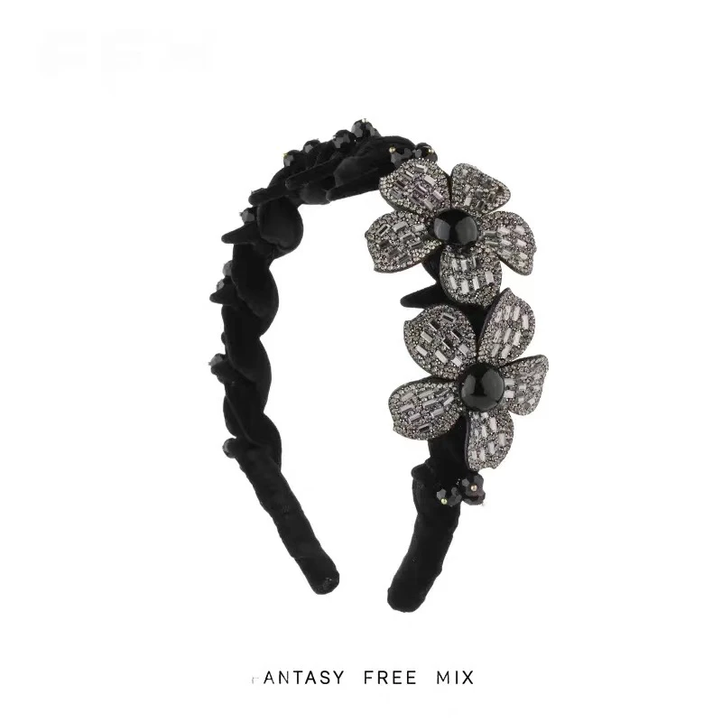 【花坞里】高级丝绒立体花卉轻奢发箍