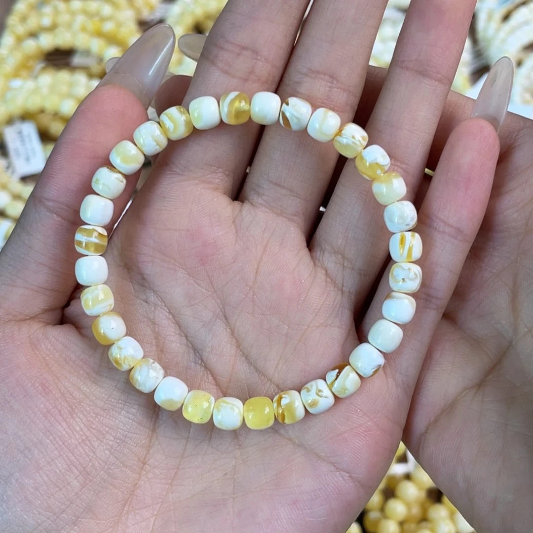 未镶嵌琥珀手链6mm……