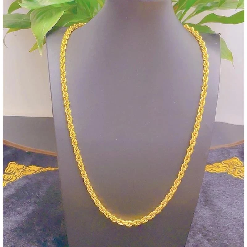 合金项链 麻花项链60长 时尚