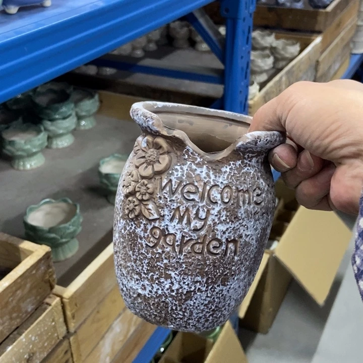 陶瓷花盆单场满9.9发10*13.5