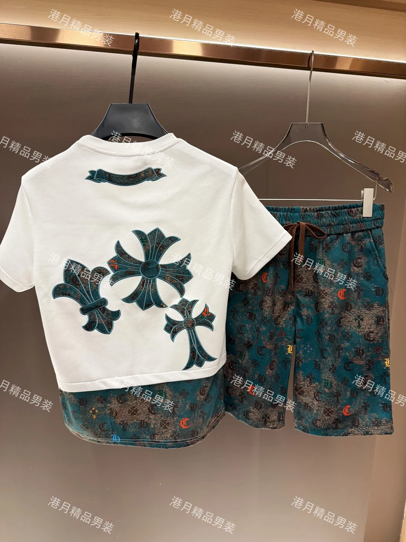 男士春夏新款潮流百搭修身时尚套装K237