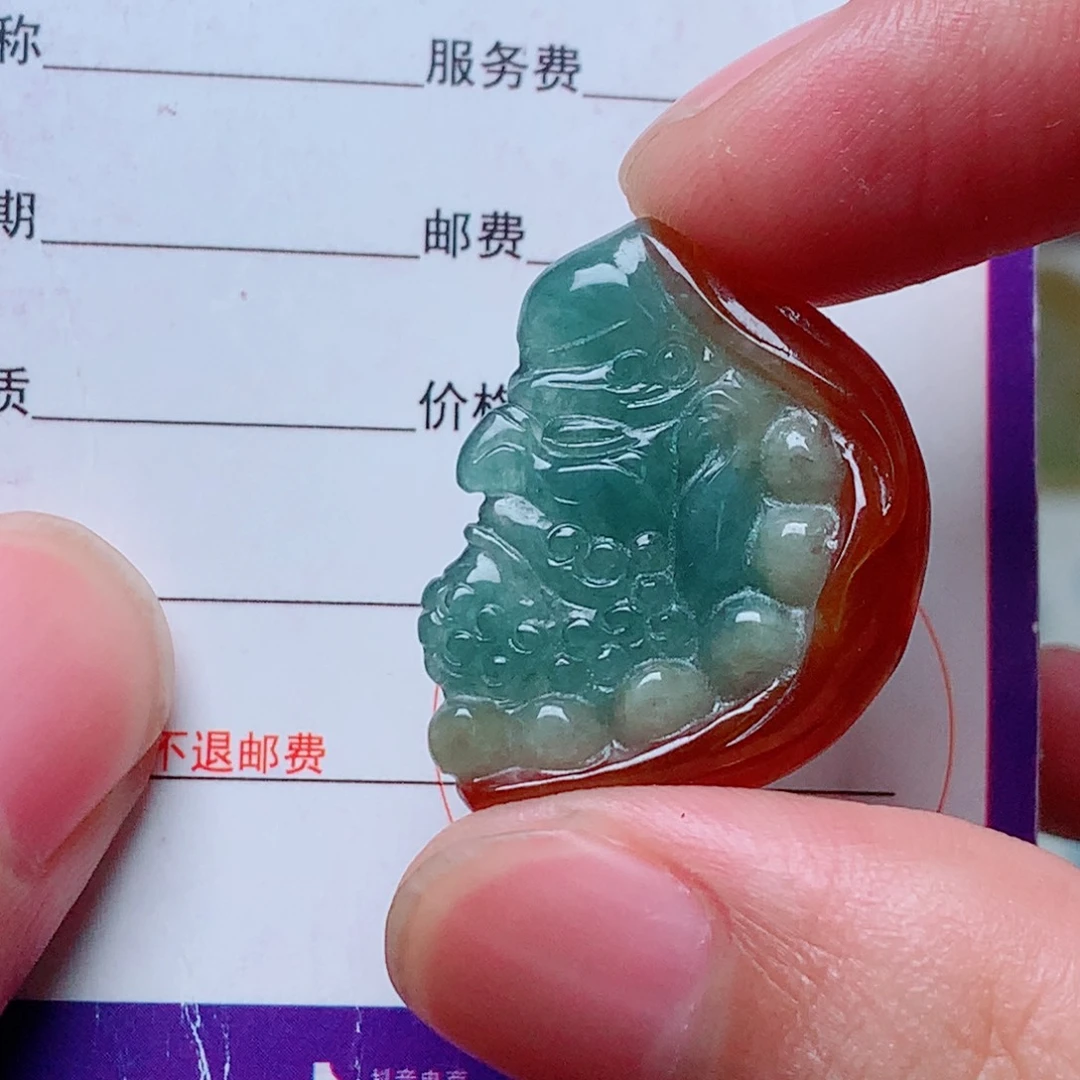 翡翠未镶嵌颈饰达摩祖师