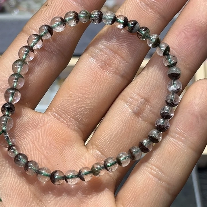 水晶手链未镶嵌晨曦水晶绿幽灵05