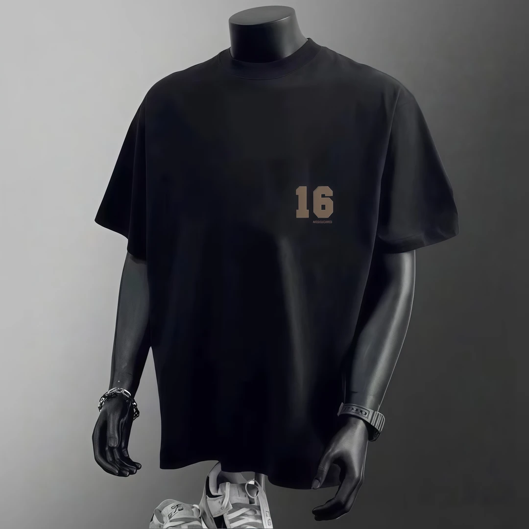 迪柯登重磅纯棉圆领短袖t恤男款潮牌印花上衣夏季宽松百搭大秀禾