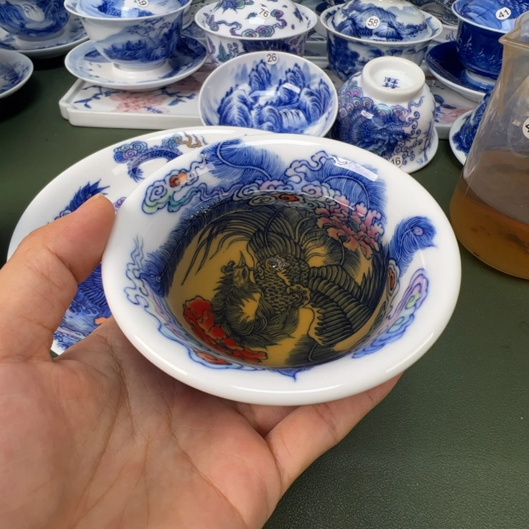 景德镇纯手工纯手绘茶具木木77