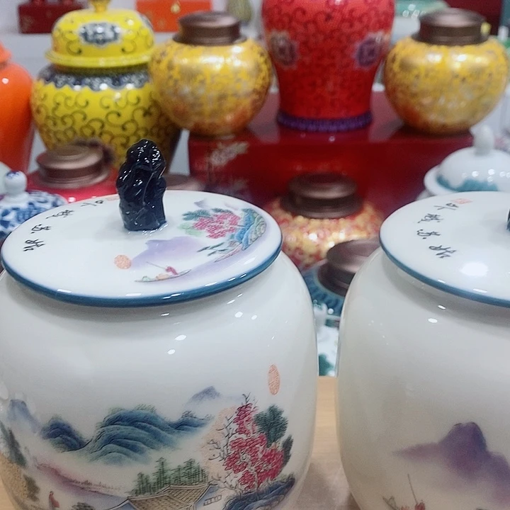 摆件陶瓷储存罐茶叶罐