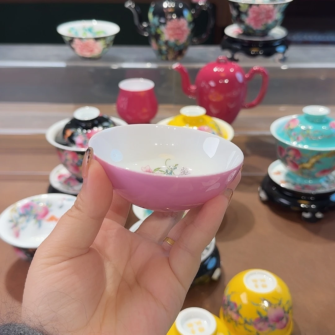 珐琅彩主人杯茶具套装