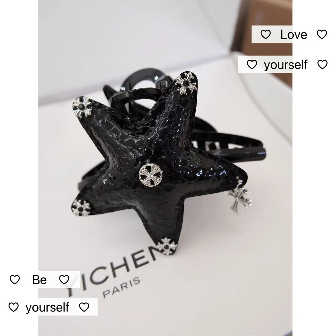 小众设计黑色系五角星发夹发饰47409