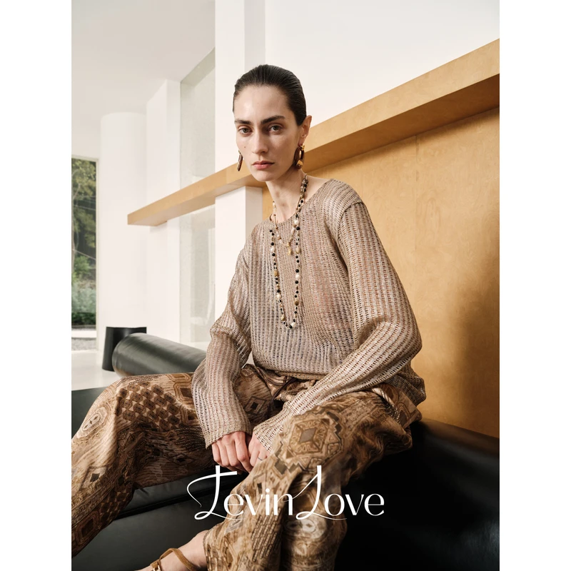 金属色罩衫 LEVIN LOVE设计师款A025LS0330