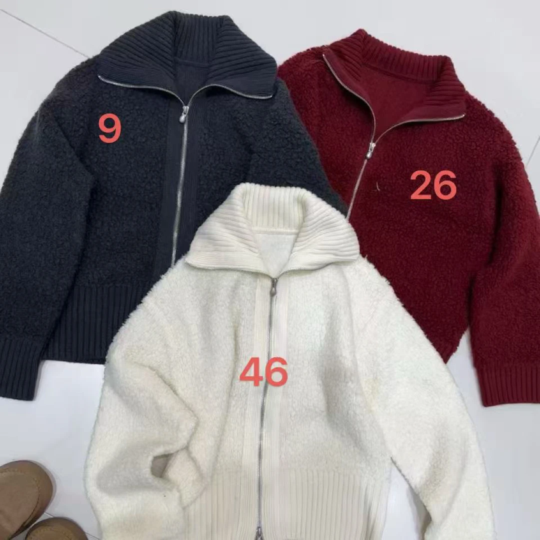 C·YJ三店【海军领】翻领圈圈毛外套