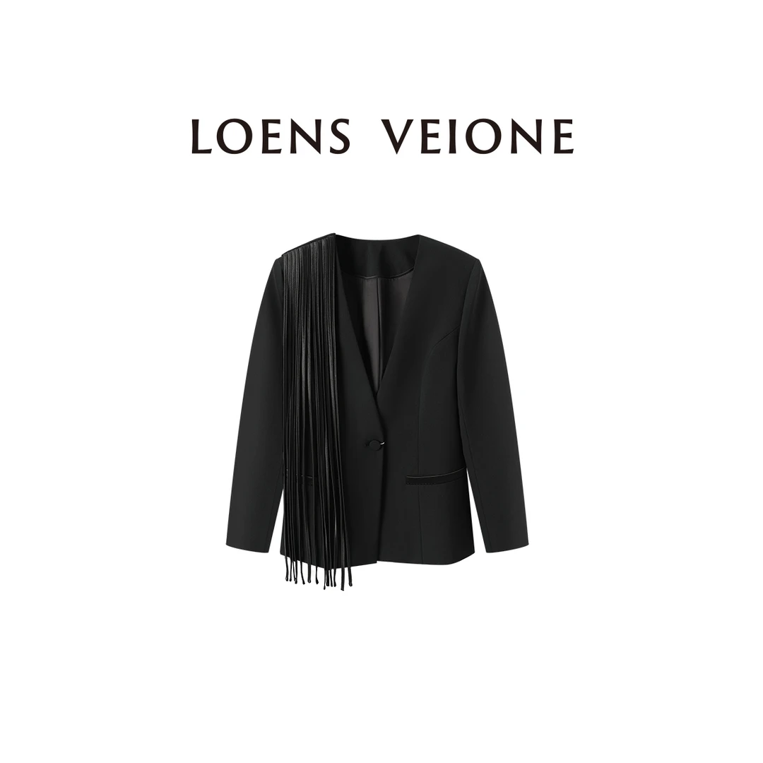LOENS VEIONE/罗拉【鲲之梦境】设计师百搭轻奢羊毛西装25CVCB0158N