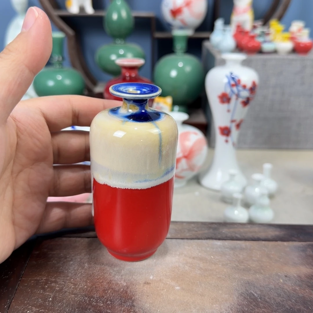 陶瓷手工小花器摆件